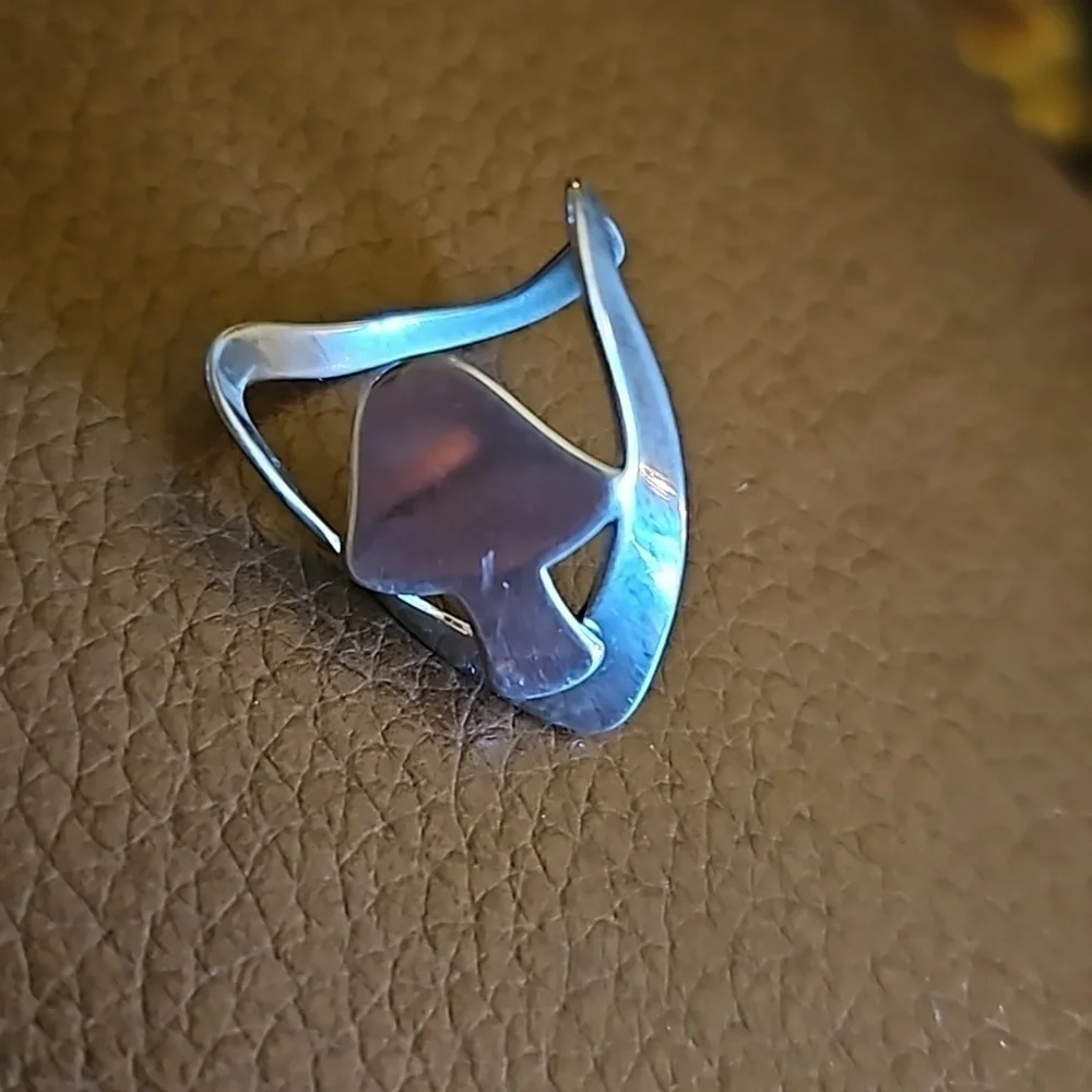 Fairycore Mushroom Freeform Misshapen Fingertip Ring Size 5/6